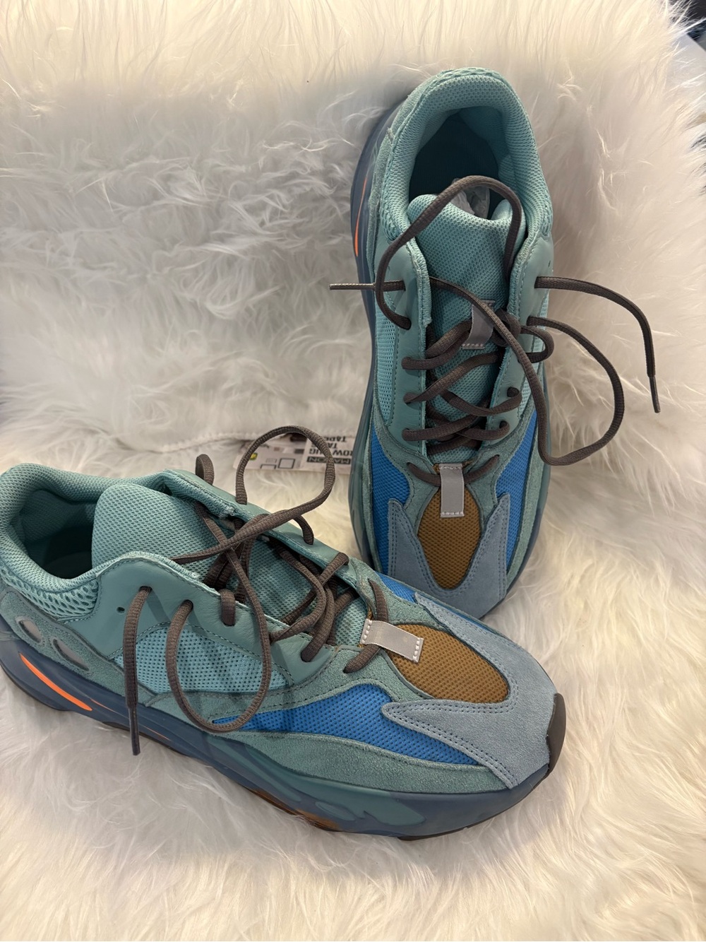 Men's Multicolor Athletic Sneakers in Teal, Blue & Brown